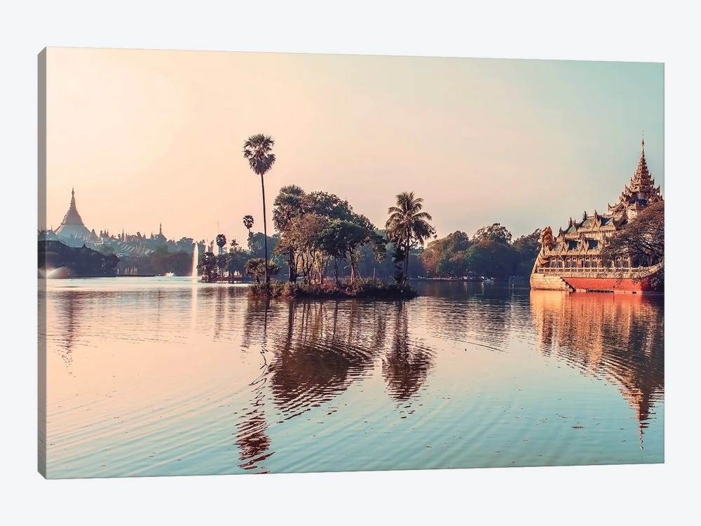 Lake In Yangon by Manjik Pictures 1-piece Canvas Art