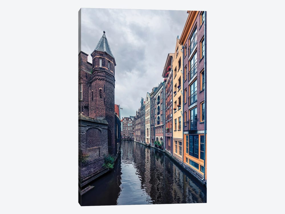 Canal In Amsterdam by Manjik Pictures 1-piece Art Print