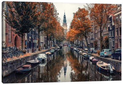 Autumn In Amsterdam Canvas Art Print - Netherlands Art