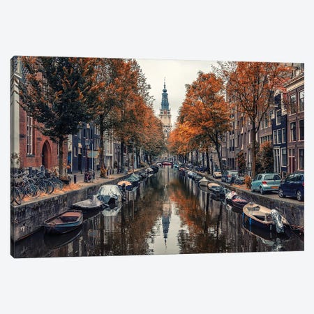 Autumn In Amsterdam Canvas Print #EMN1019} by Manjik Pictures Canvas Print