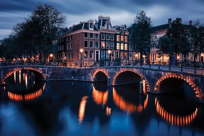 Amsterdam Lights by Manjik Pictures framed wall art