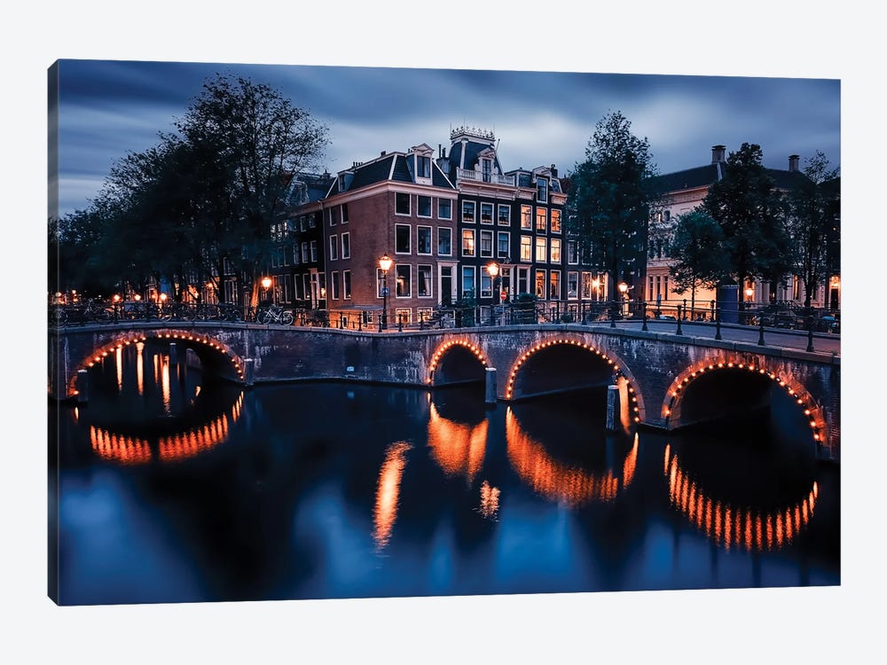 Amsterdam Lights by Manjik Pictures 1-piece Canvas Artwork