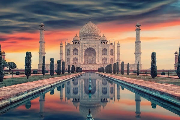 Taj Mahal: Indian Sunrise by Manjik Pictures