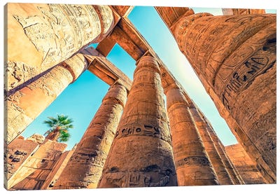 Karnak Architecture Canvas Art Print - Column Art