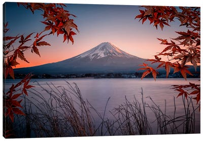 Mt Fuji At Dusk Canvas Art Print - Japan Art