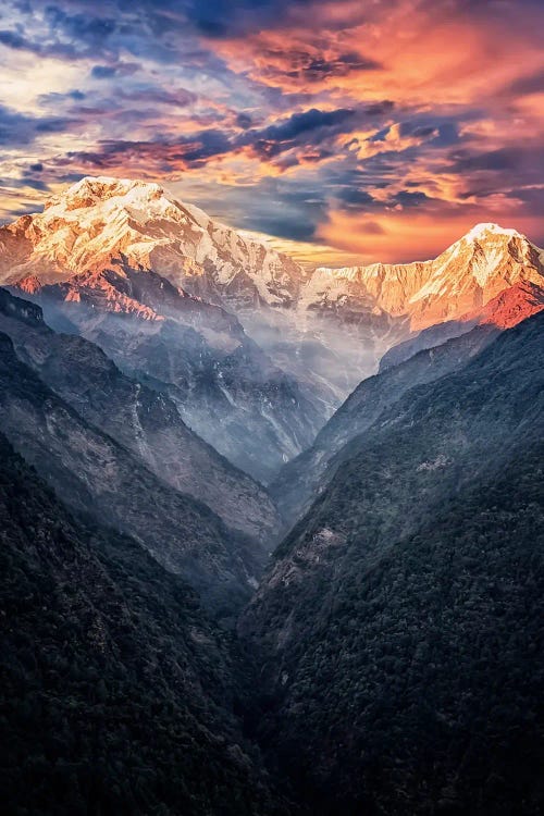 Himalayas Sunset by Manjik Pictures wall art