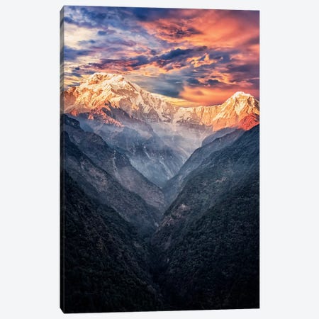 Himalayas Sunset Canvas Print #EMN1079} by Manjik Pictures Canvas Art Print
