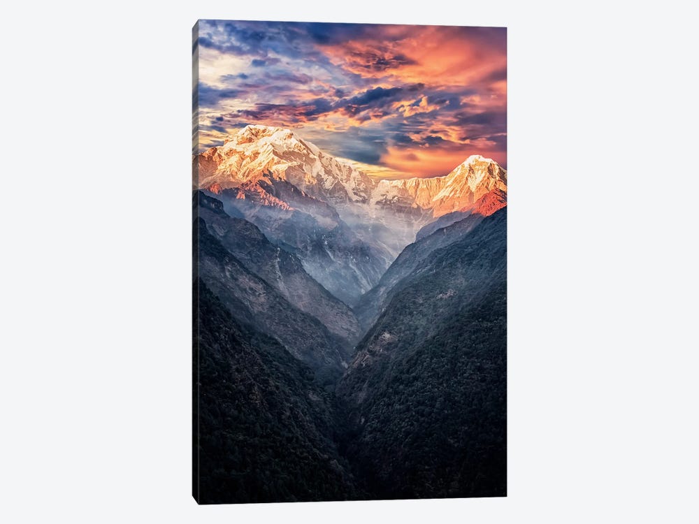 Himalayas Sunset by Manjik Pictures 1-piece Canvas Artwork