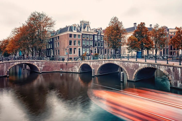 Trail Of Light In Amsterdam