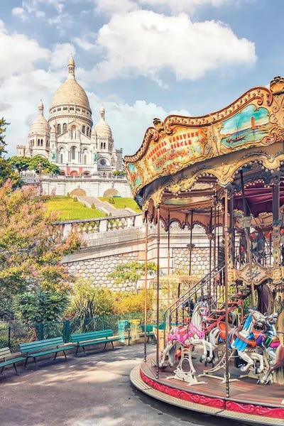 Carousels: Sunny Montmartre by Manjik Pictures