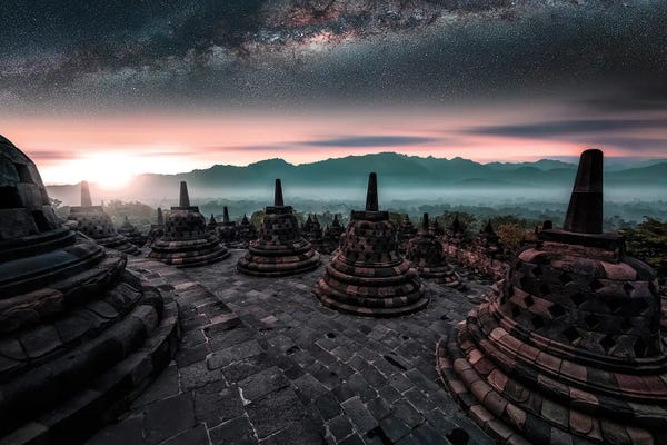 Sculptures & Statues: Borobudur Sunrise by Manjik Pictures