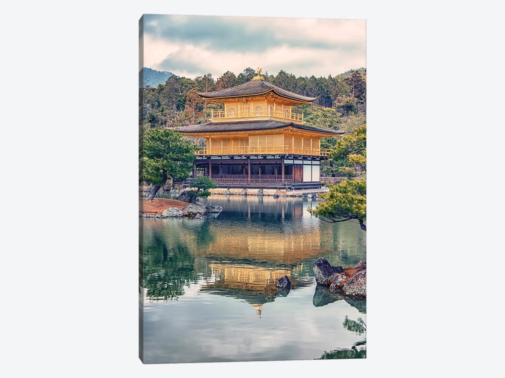 Kinkaku-ji Temple by Manjik Pictures 1-piece Canvas Art Print