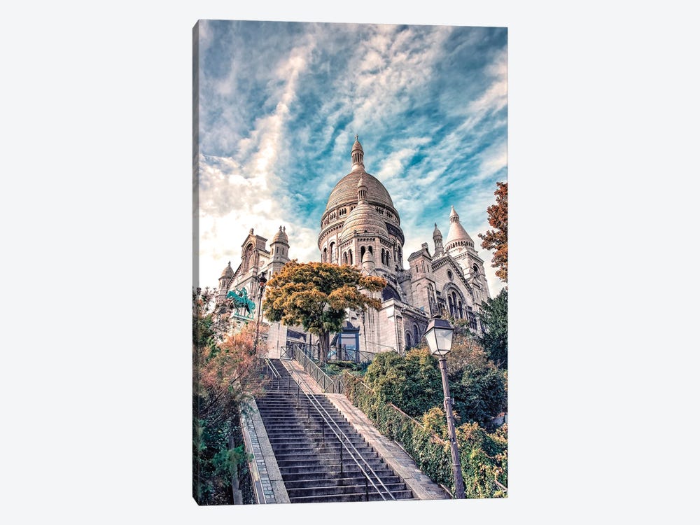 Sacre Coeur In Montmartre by Manjik Pictures 1-piece Canvas Art
