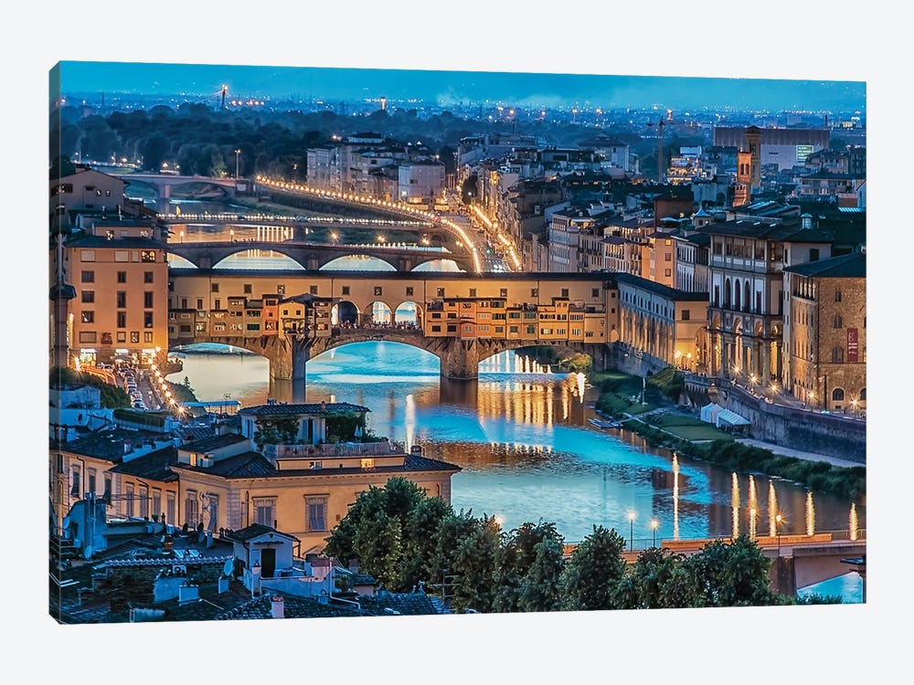 Florence At Dusk by Manjik Pictures 1-piece Canvas Art Print