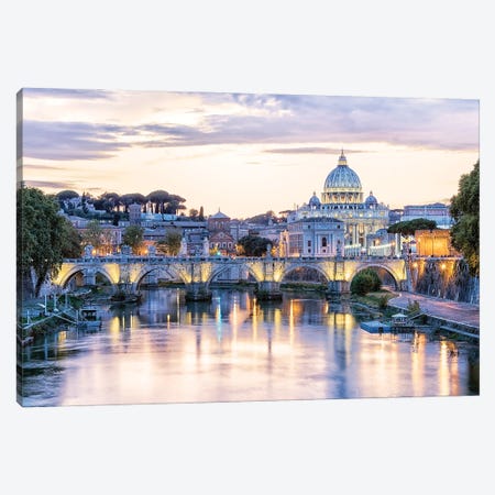 Purple Rome Canvas Print #EMN1124} by Manjik Pictures Canvas Wall Art