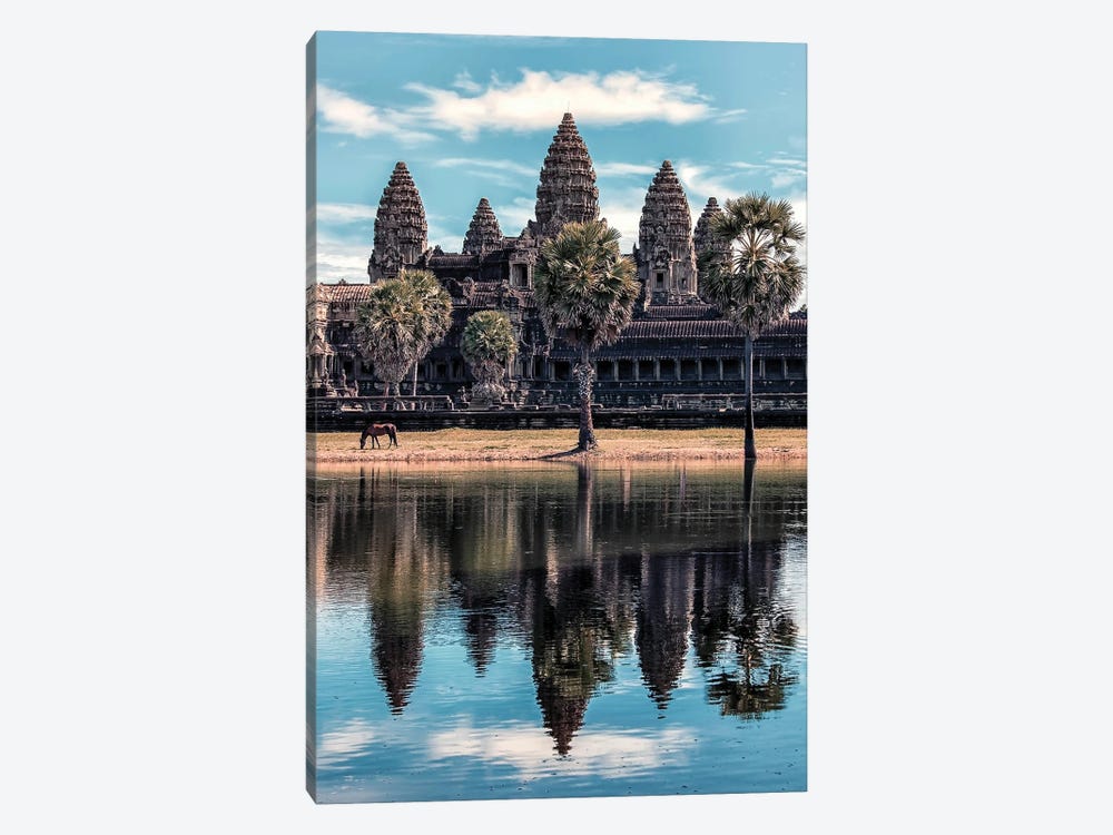 Angkor Reflection by Manjik Pictures 1-piece Canvas Art Print