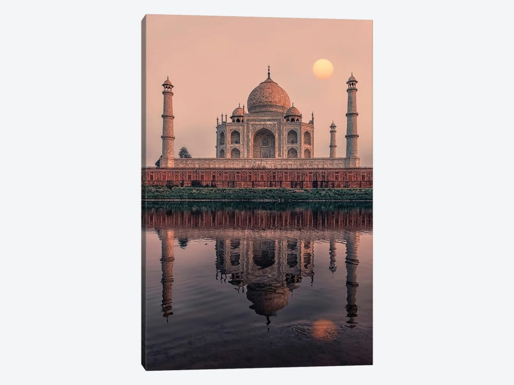 Taj Mahal Sunset by Manjik Pictures 1-piece Canvas Art Print
