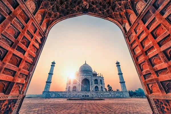 India: Taj Mahal By The Arch by Manjik Pictures