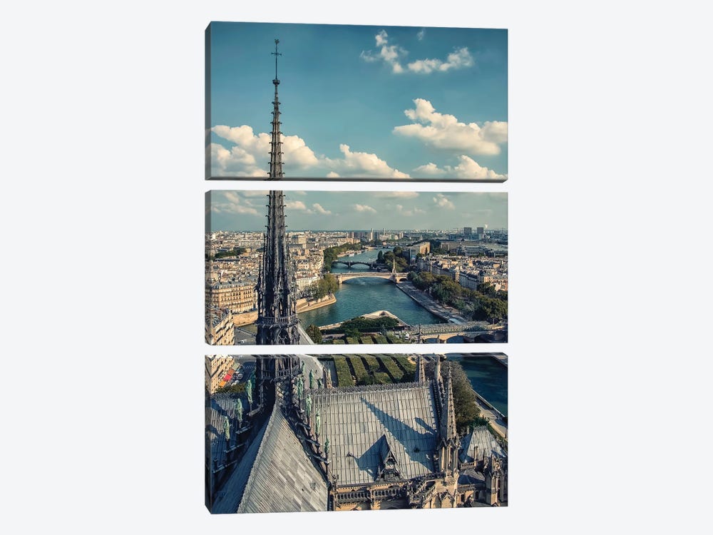 Notre-Dame Roof by Manjik Pictures 3-piece Canvas Art