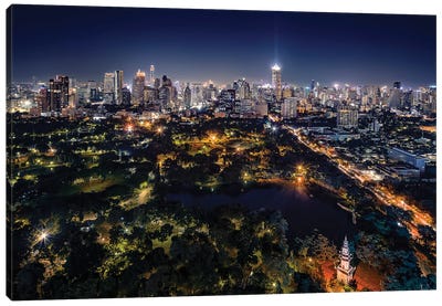 Bangkok Skyline Canvas Art Print - Thailand Art