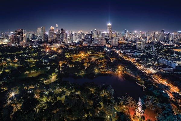 Thailand: Bangkok Skyline by Manjik Pictures