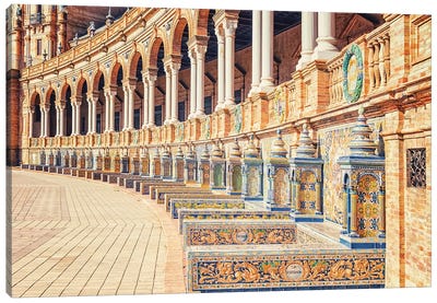 Seville City Architecture Canvas Art Print - Column Art