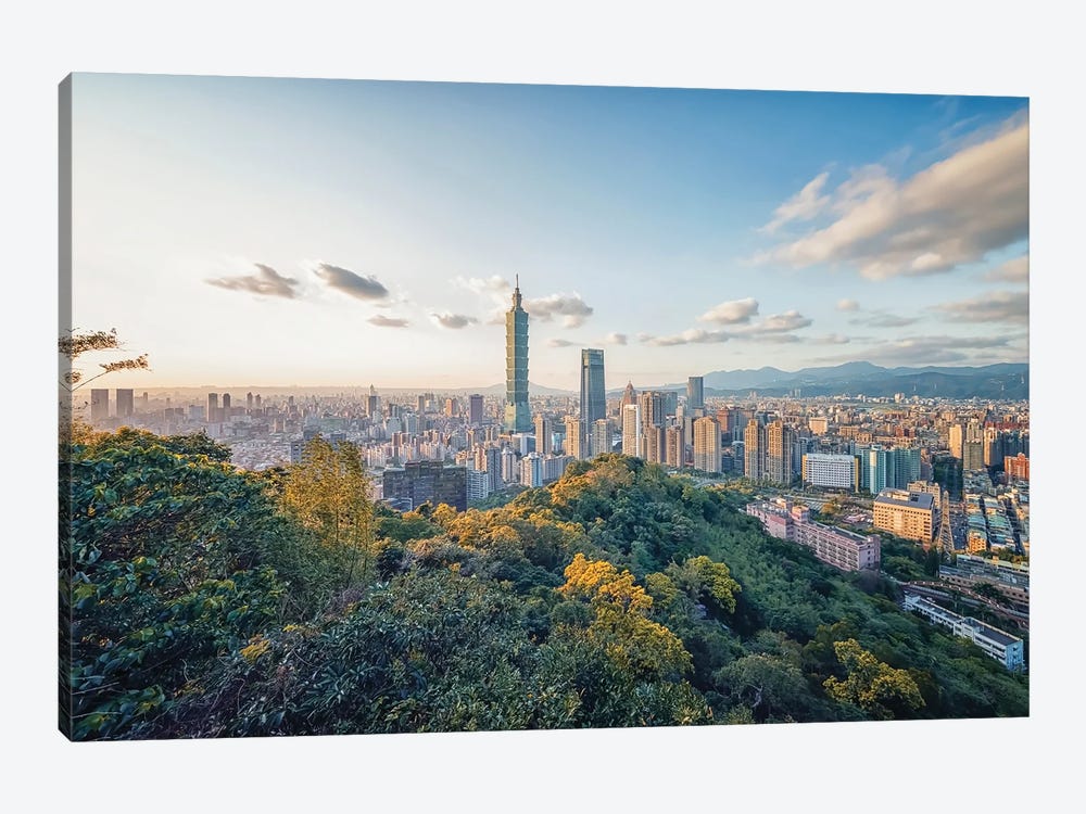 Taipei Panorama by Manjik Pictures 1-piece Canvas Wall Art