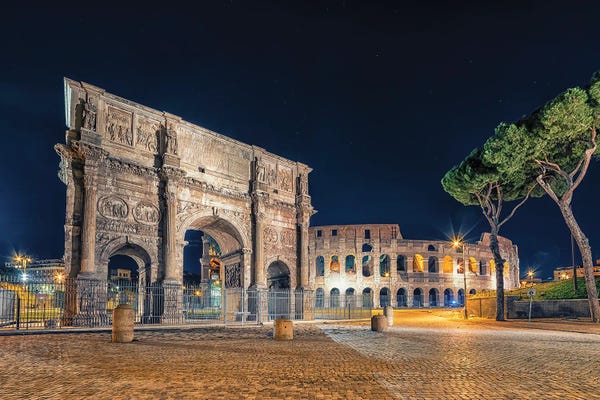 Ancient Ruins: Rome By Night by Manjik Pictures
