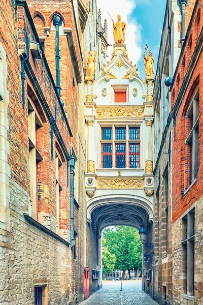 Street In Bruges by Manjik Pictures framed wall art
