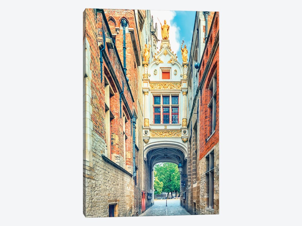 Street In Bruges by Manjik Pictures 1-piece Canvas Art Print