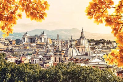 The Eternal City by Manjik Pictures framed canvas print