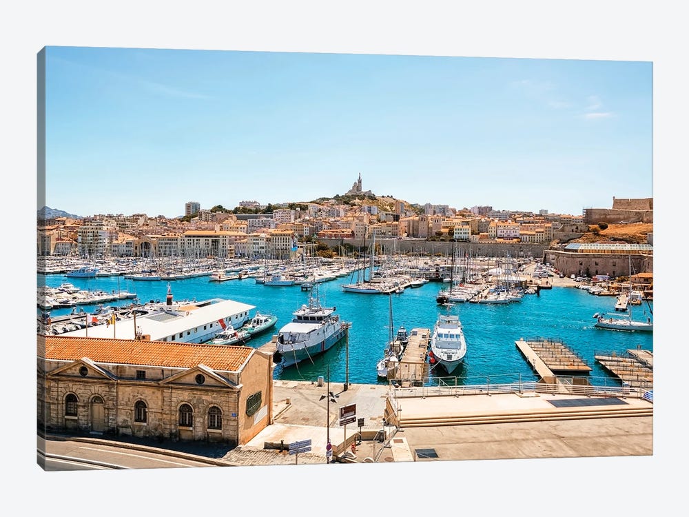 Marseille City by Manjik Pictures 1-piece Canvas Artwork