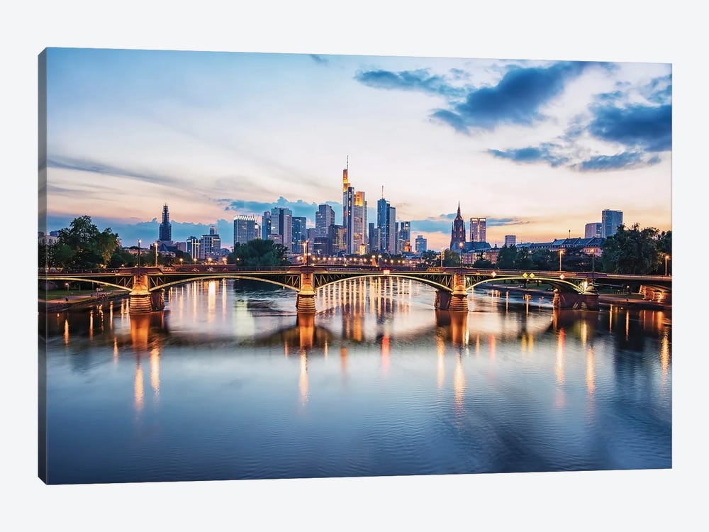 Frankfurt City by Manjik Pictures 1-piece Canvas Print