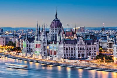 Budapest At Dusk by Manjik Pictures art print