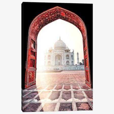 Sunlight On The Taj Canvas Print #EMN1190} by Manjik Pictures Canvas Artwork