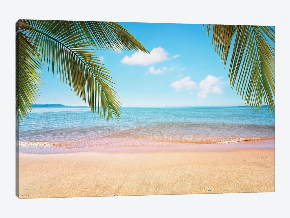 Peaceful Beach by Manjik Pictures 1-piece Canvas Artwork
