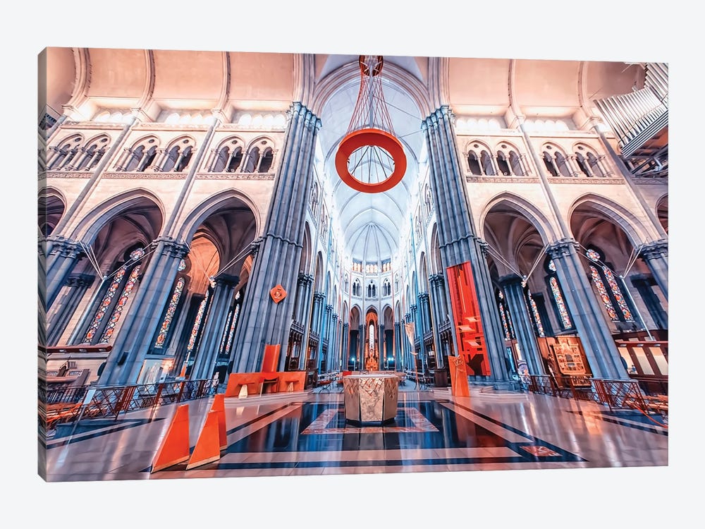 Cathedral In Lille by Manjik Pictures 1-piece Canvas Art Print