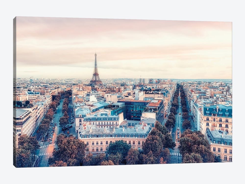 Beautiful Paris City by Manjik Pictures 1-piece Canvas Art Print