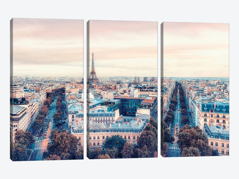 Beautiful Paris City by Manjik Pictures 3-piece Art Print
