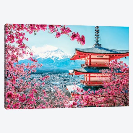 Japanese Landscape Canvas Print #EMN1222} by Manjik Pictures Canvas Wall Art