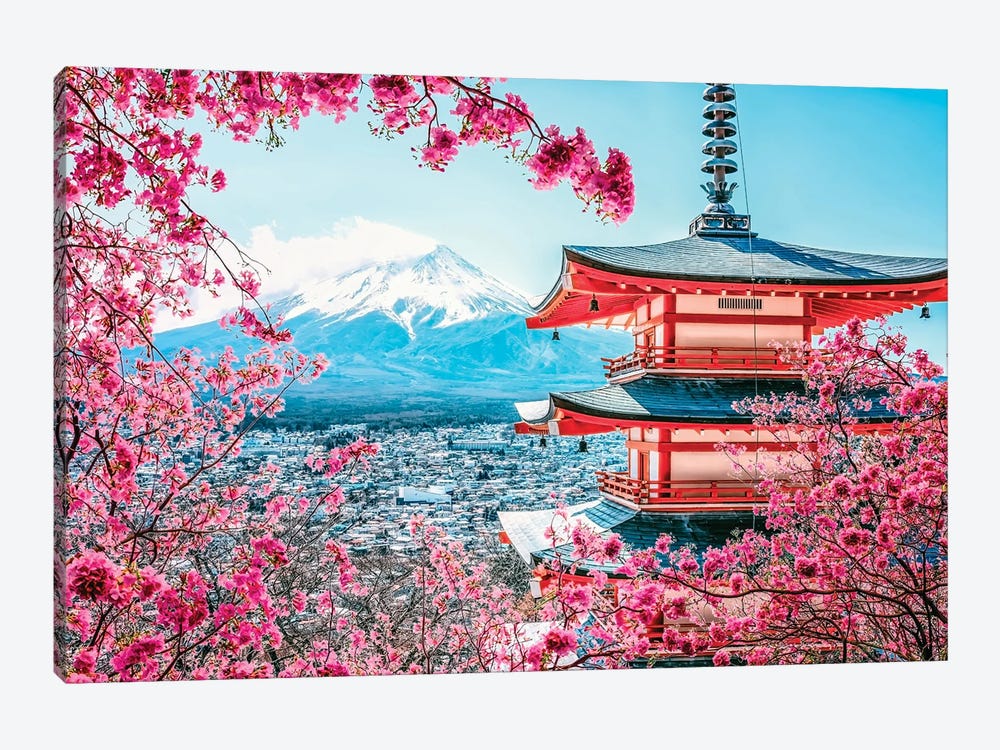 Japanese Landscape by Manjik Pictures 1-piece Canvas Print