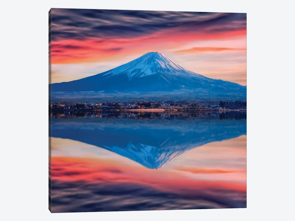 Kawaguchi Sunset by Manjik Pictures 1-piece Canvas Print