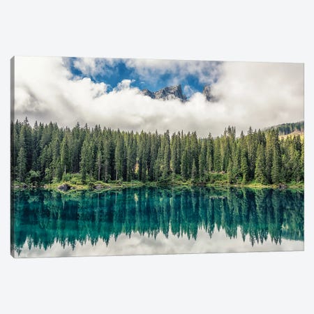 Lake In The Dolomites Canvas Print #EMN1227} by Manjik Pictures Art Print