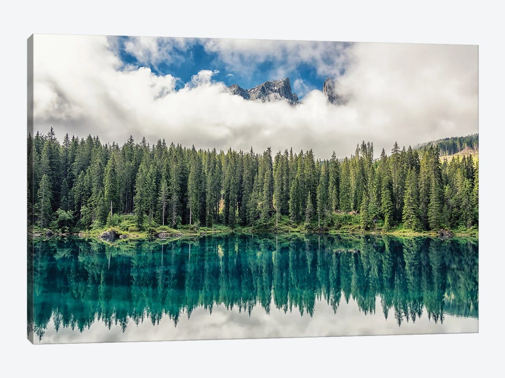 Lake In The Dolomites by Manjik Pictures 1-piece Canvas Artwork