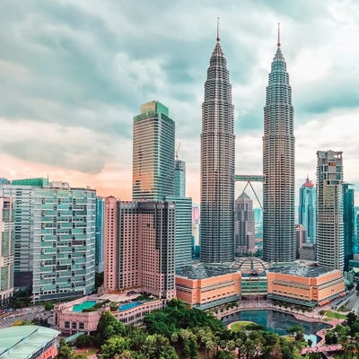 Petronas Sunset by Manjik Pictures canvas print