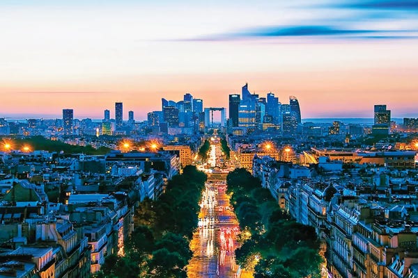 Eiffel Tower: West Paris At Dusk by Manjik Pictures