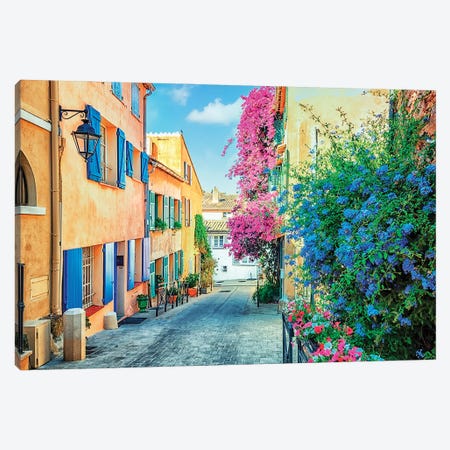 Flowers In Saint Tropez Canvas Print #EMN1244} by Manjik Pictures Canvas Print