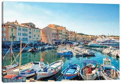 Saint Tropez Canvas Art Print - Nautical Scenic Photography