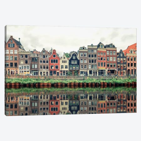 Colorful Amsterdam Canvas Print #EMN1247} by Manjik Pictures Canvas Print