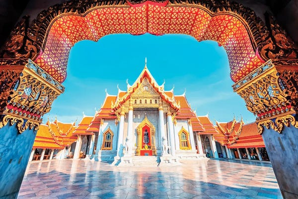 Southeast Asian Culture: Wat Benchamabophit Dusitwanaram by Manjik Pictures